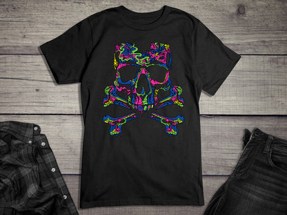 Neon Skull Crossbones T-Shirt