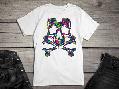 Neon Skull Crossbones T-Shirt