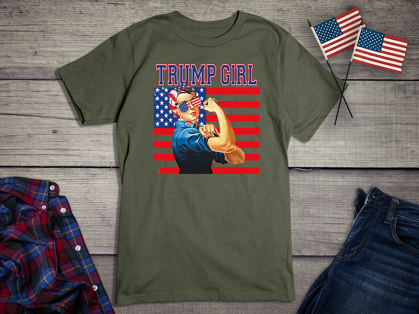 Trump Girl Flag T-Shirt