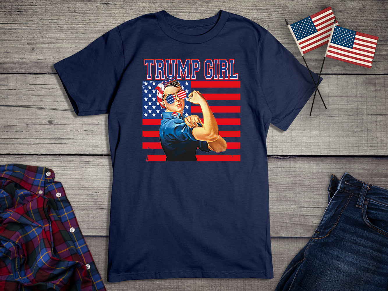 Trump Girl Flag T-Shirt