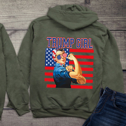 Trump Girl Flag With Crest Hoodie