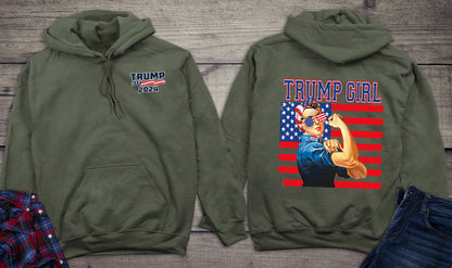 Trump Girl Flag With Crest Hoodie