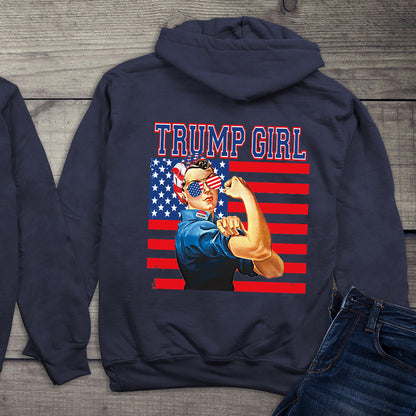 Trump Girl Flag With Crest Hoodie