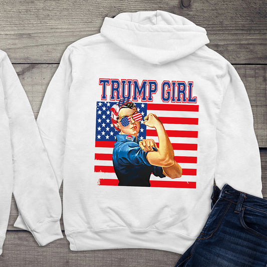 Trump Girl Flag With Crest Hoodie