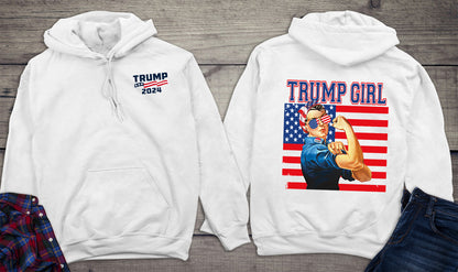 Trump Girl Flag With Crest Hoodie