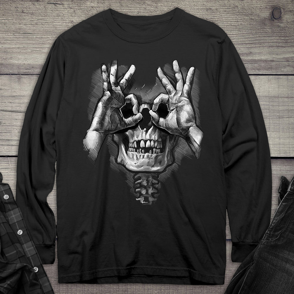 Luctus Skull Hands Long Sleeve Tee