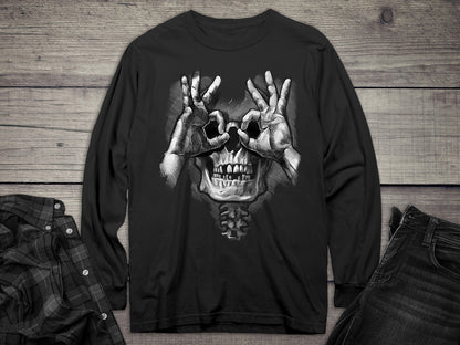 Luctus Skull Hands Long Sleeve Tee