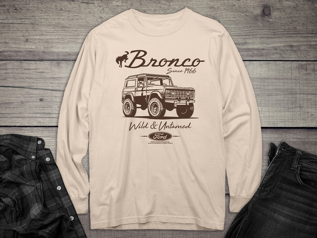 Bronco Wild And Untamed Long Sleeve Tee