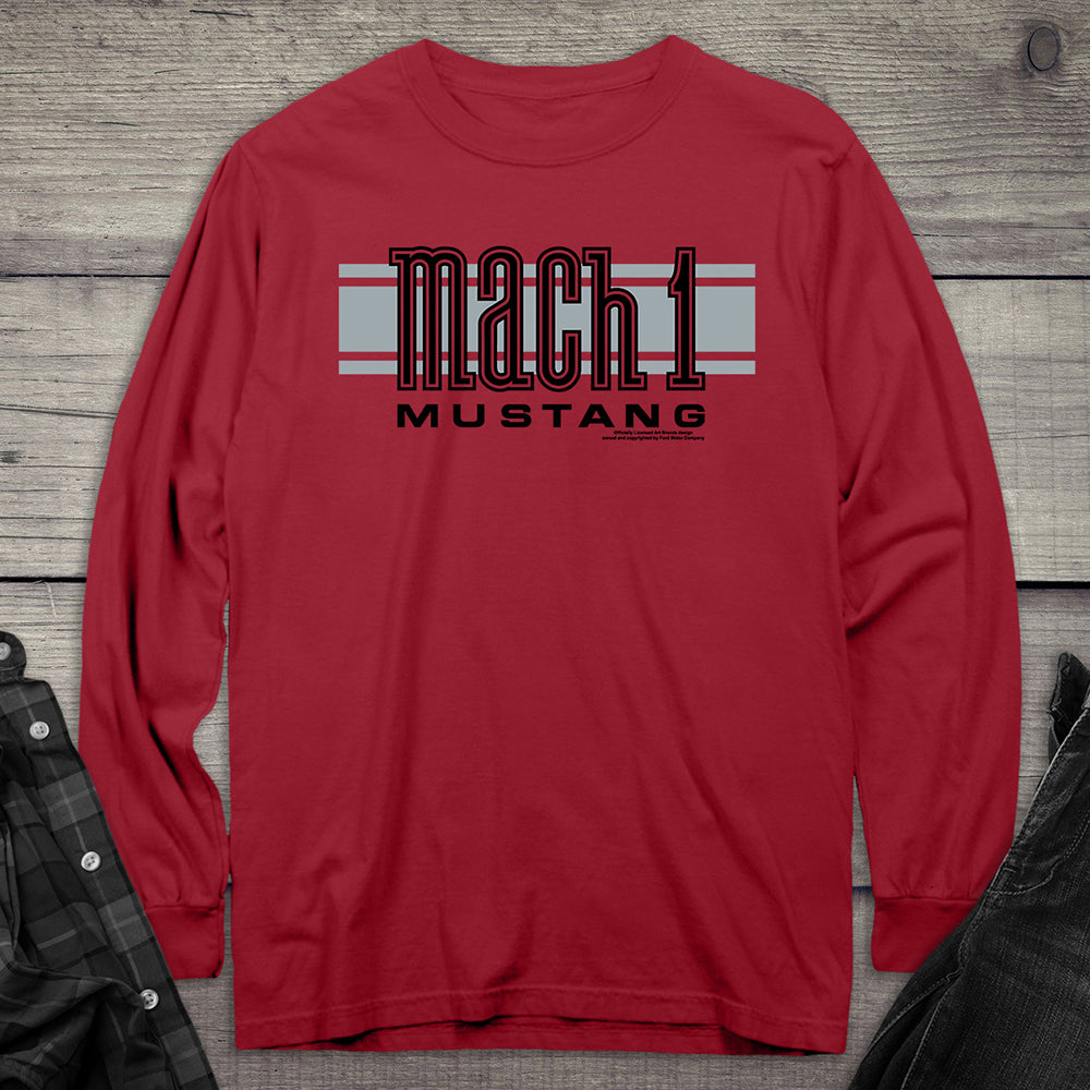 Mustang Mach 1 Logo Long Sleeve Tee