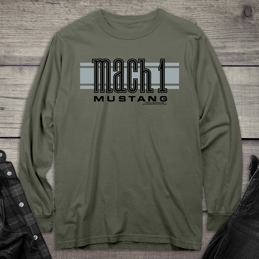 Mustang Mach 1 Logo Long Sleeve Tee