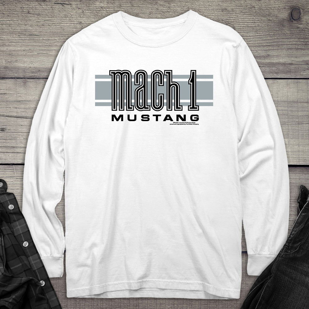 Mustang Mach 1 Logo Long Sleeve Tee