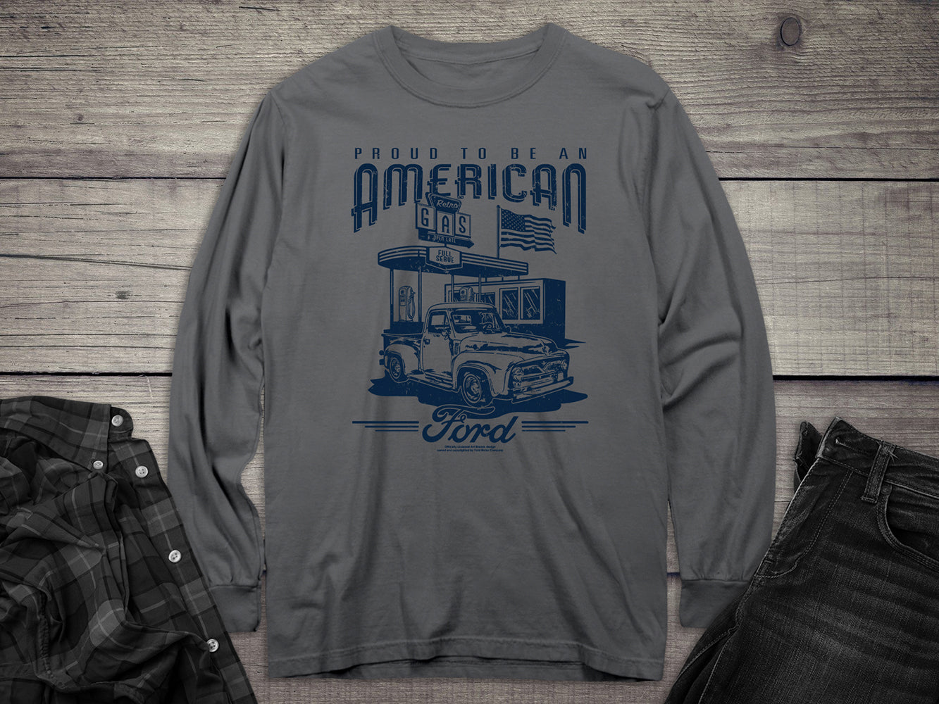 Ford Proud To Be American Long Sleeve Tee