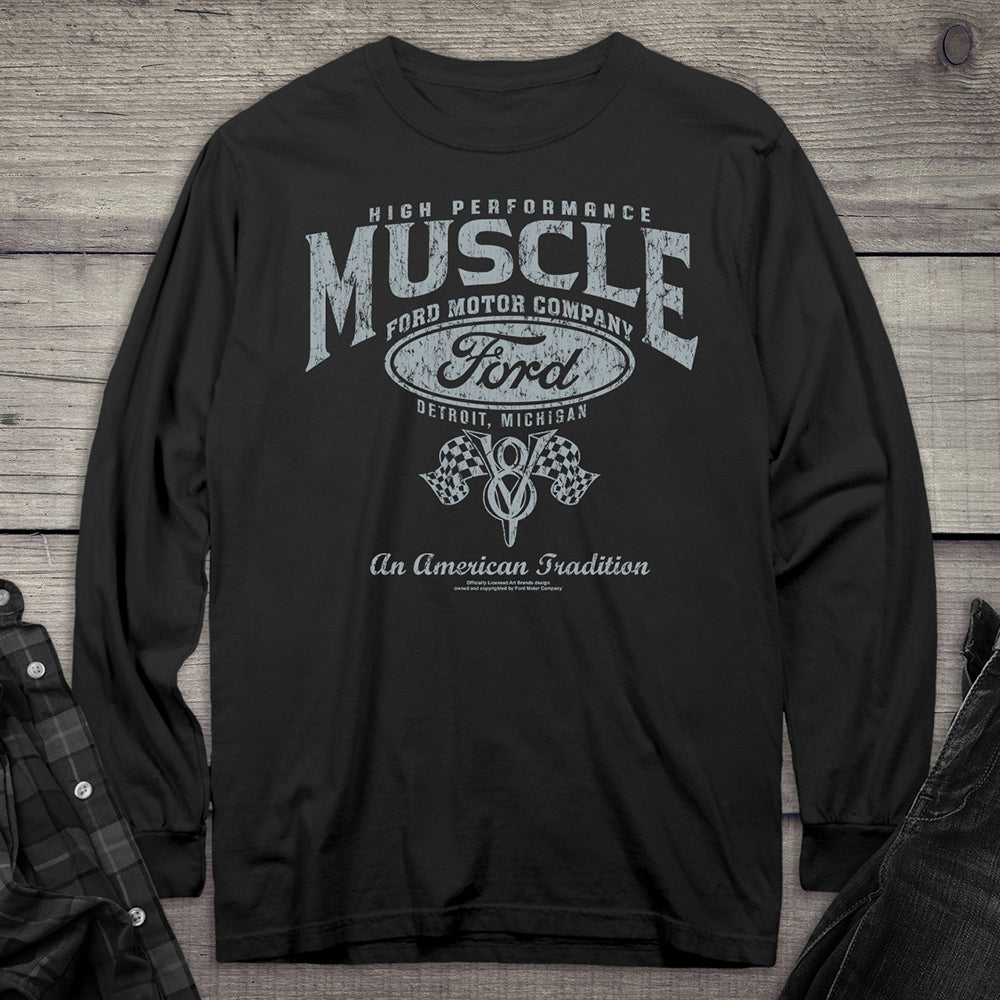 Ford Muscle V8 Long Sleeve Tee