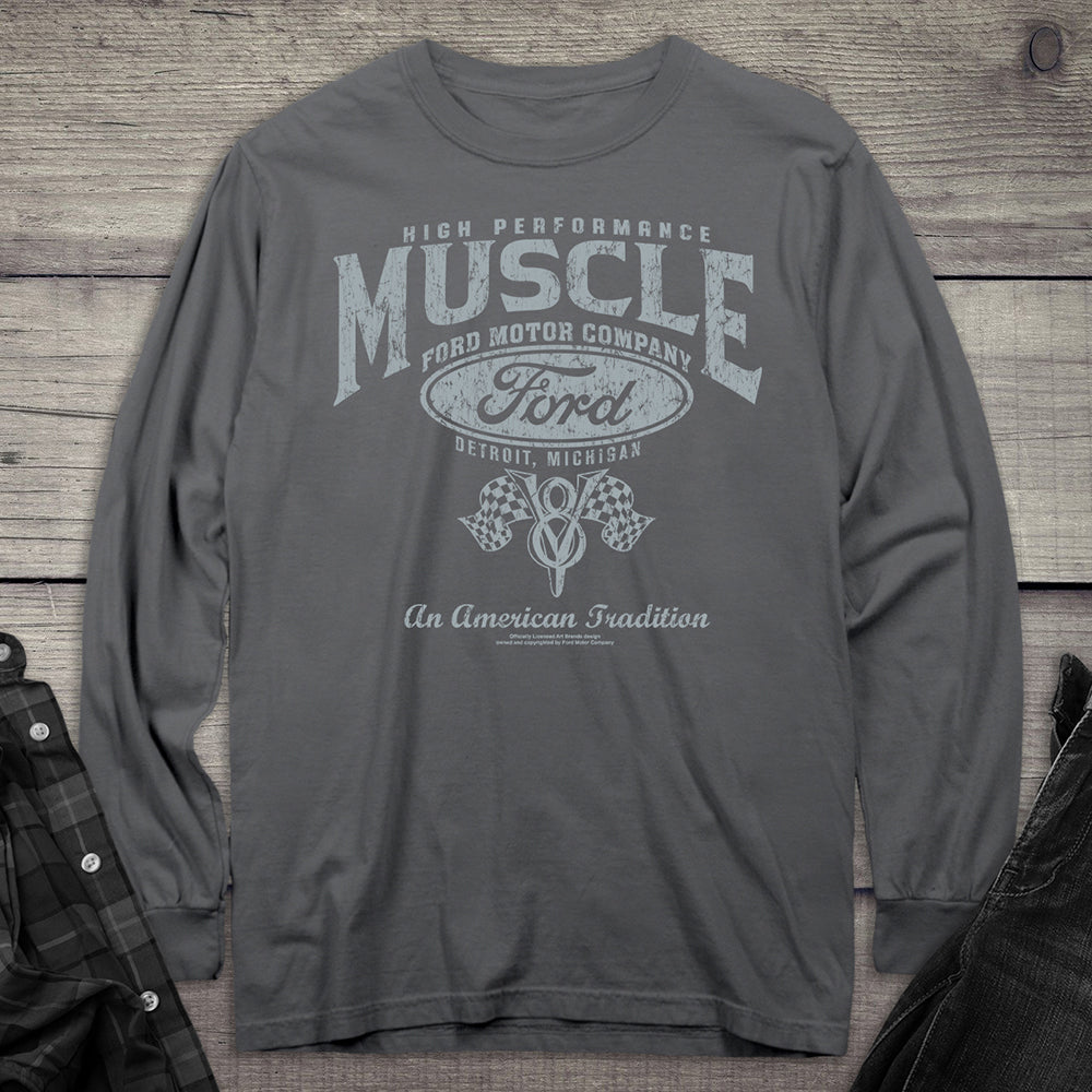 Ford Muscle V8 Long Sleeve Tee