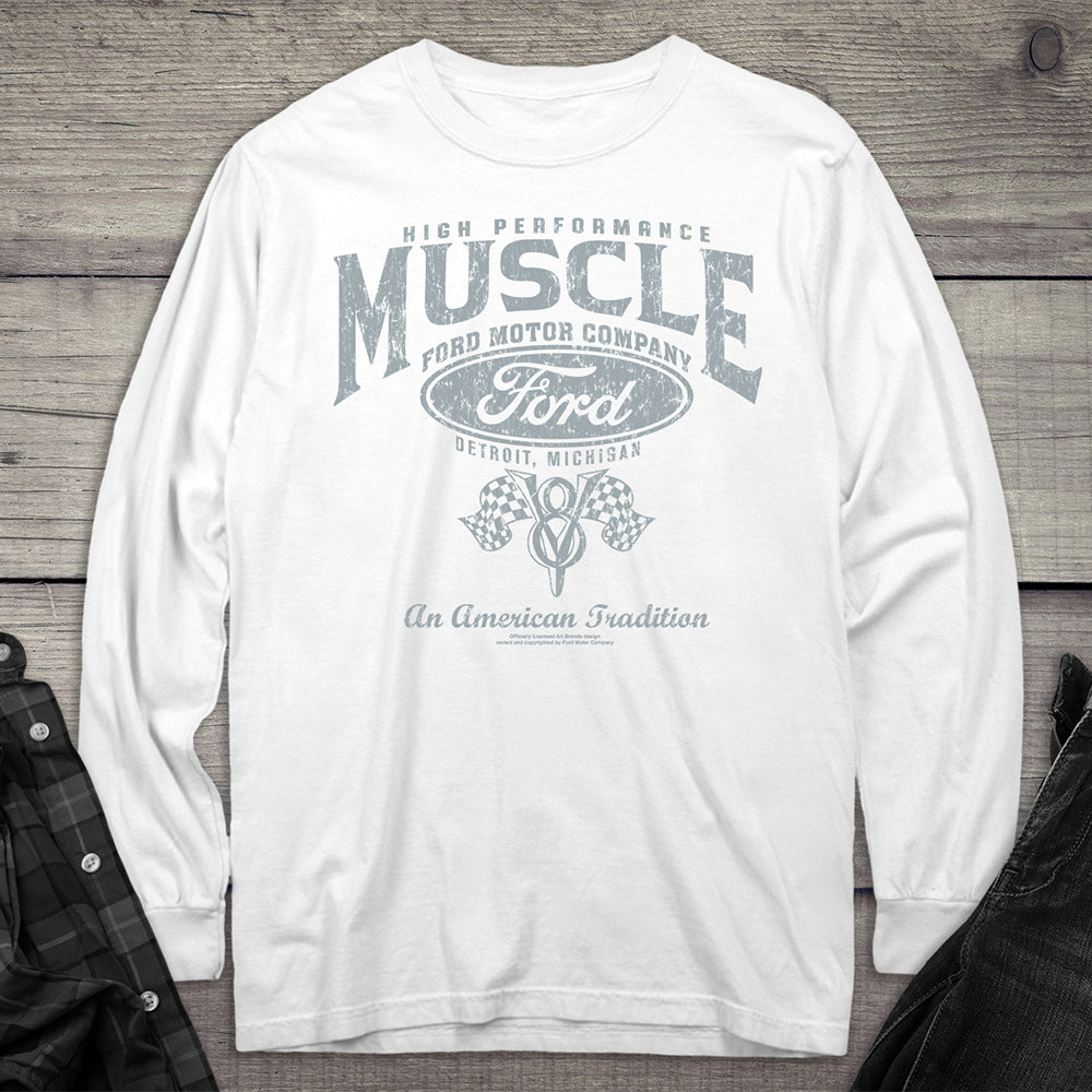 Ford Muscle V8 Long Sleeve Tee