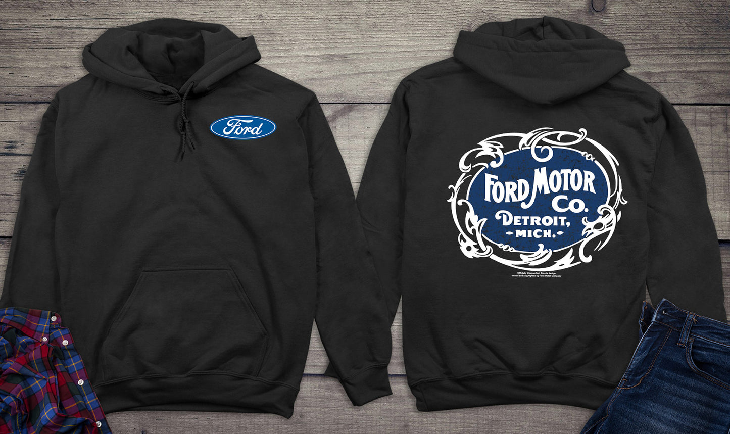 Vintage Ford Motor Co With Crest Hoodie