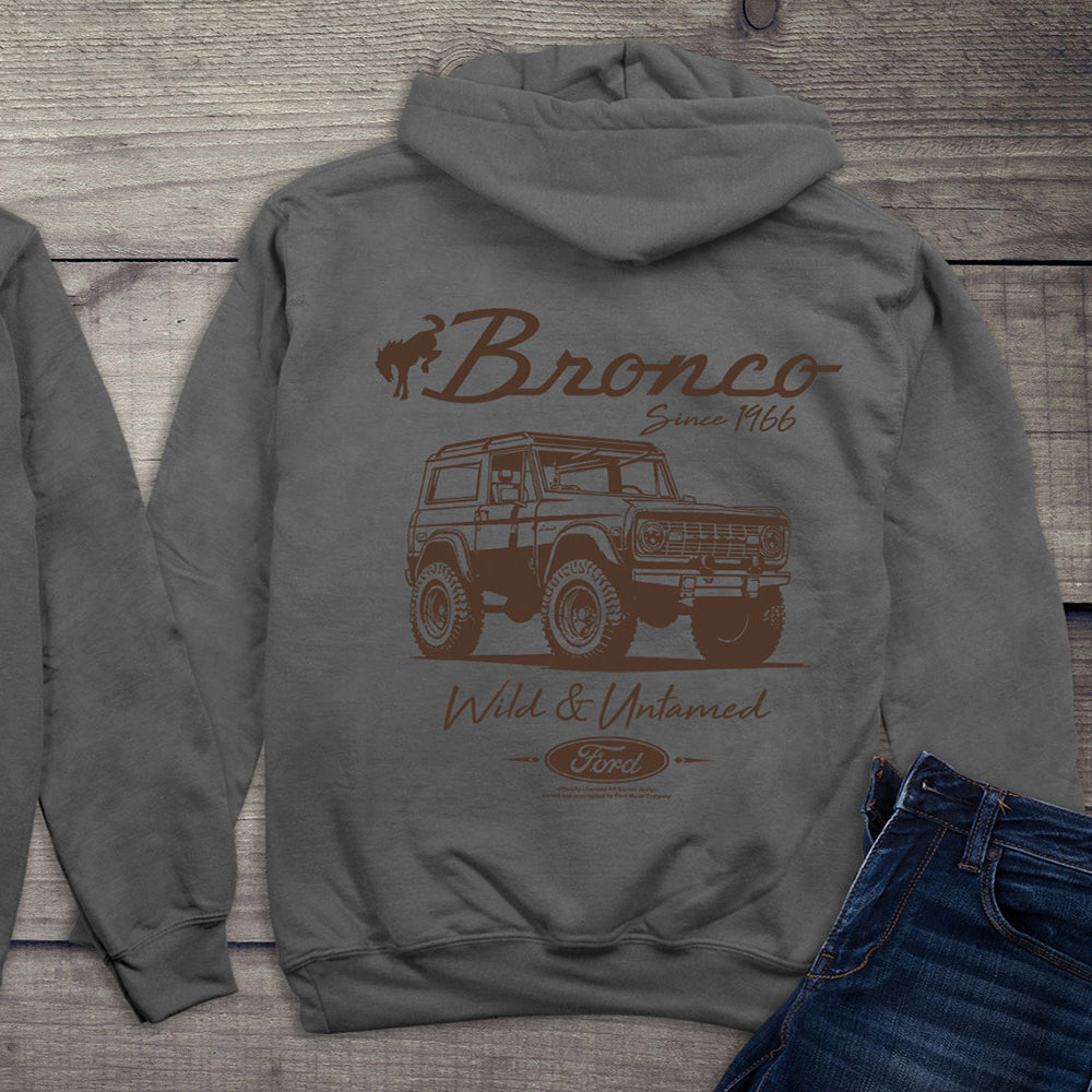 Bronco Wild & Untamed With Crest Hoodie