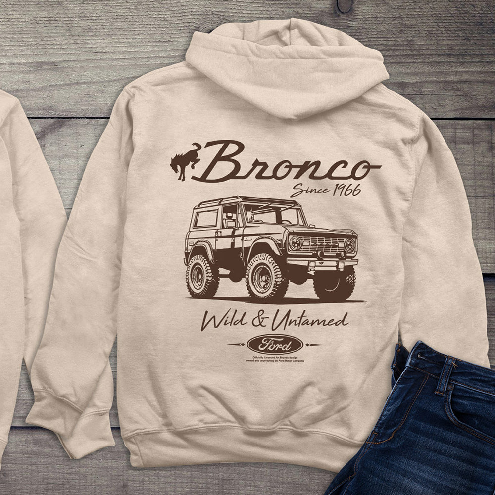 Bronco Wild & Untamed With Crest Hoodie