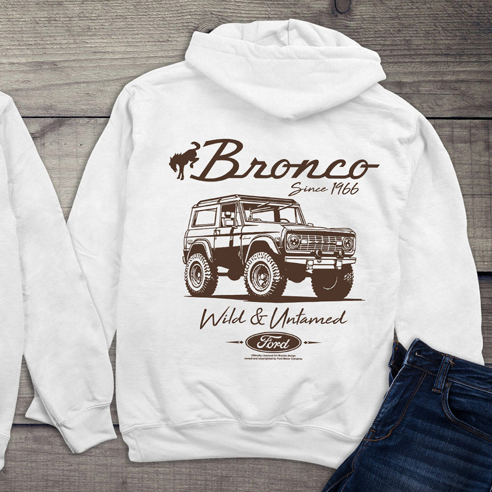 Bronco Wild & Untamed With Crest Hoodie