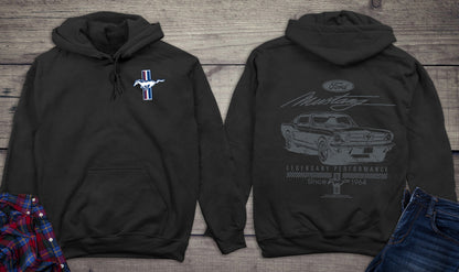 Mustang Script Legendary With Crest Hoodie