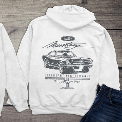 Mustang Script Legendary With Crest Hoodie