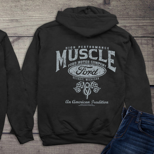 Ford Muscle V8 With Crest Hoodie