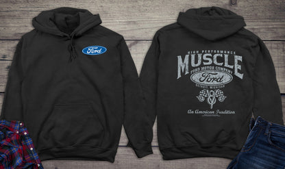 Ford Muscle V8 With Crest Hoodie