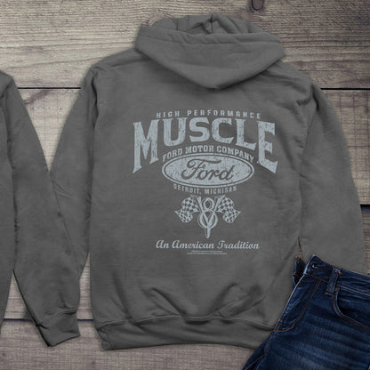 Ford Muscle V8 With Crest Hoodie