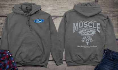 Ford Muscle V8 With Crest Hoodie