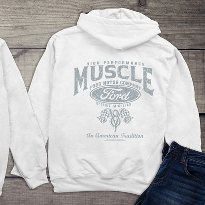 Ford Muscle V8 With Crest Hoodie