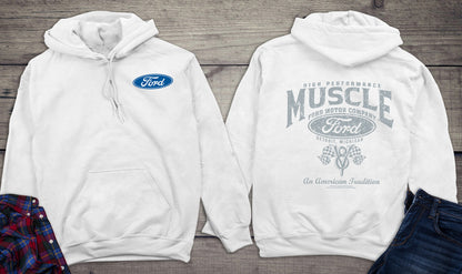 Ford Muscle V8 With Crest Hoodie