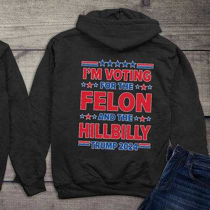 Felon Hillbilly 2024 With Crest Hoodie