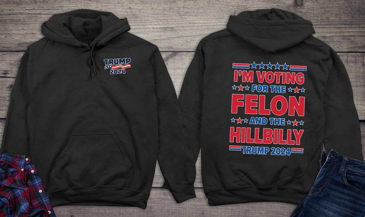 Felon Hillbilly 2024 With Crest Hoodie