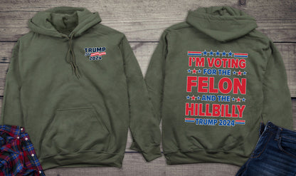 Felon Hillbilly 2024 With Crest Hoodie