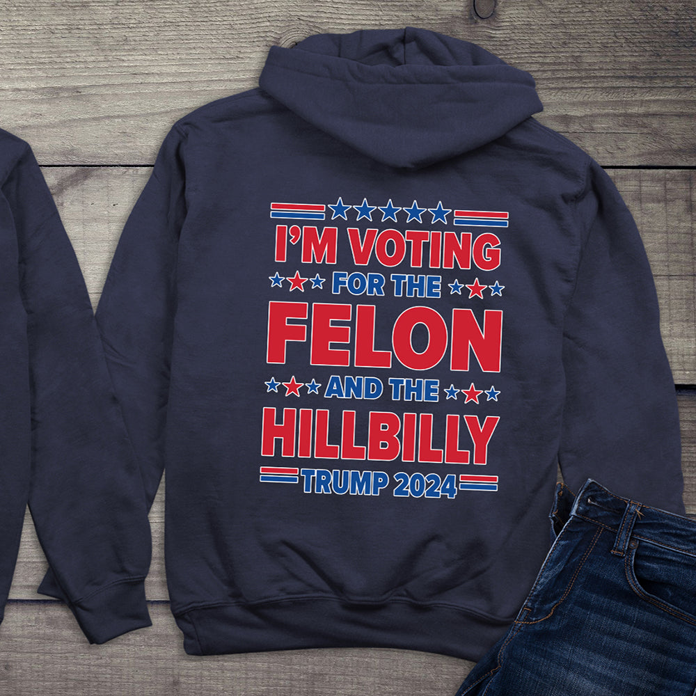 Felon Hillbilly 2024 With Crest Hoodie