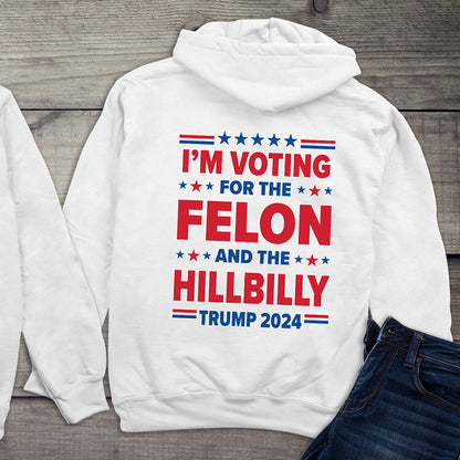 Felon Hillbilly 2024 With Crest Hoodie