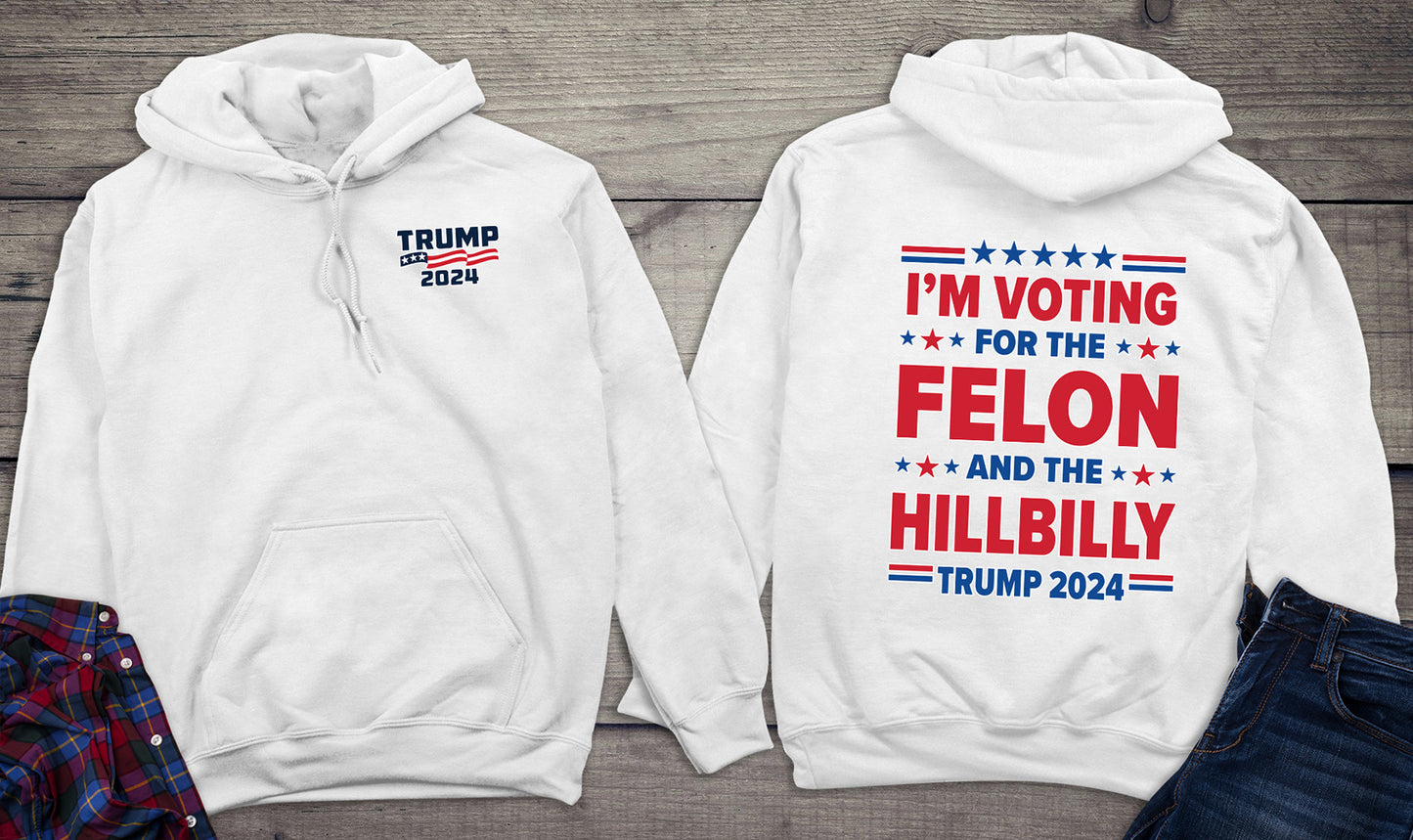 Felon Hillbilly 2024 With Crest Hoodie