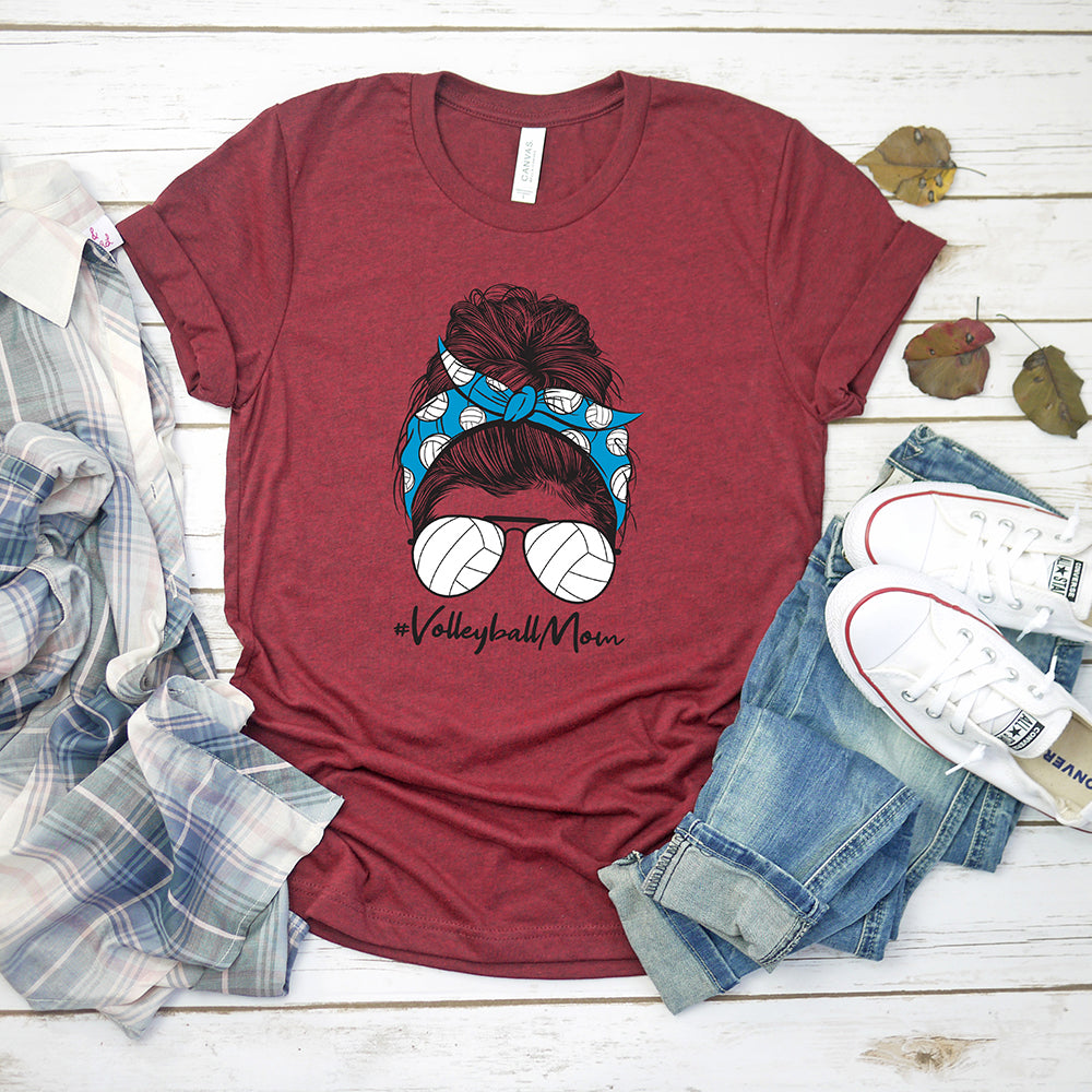Volleyball Mom Bun T-Shirt