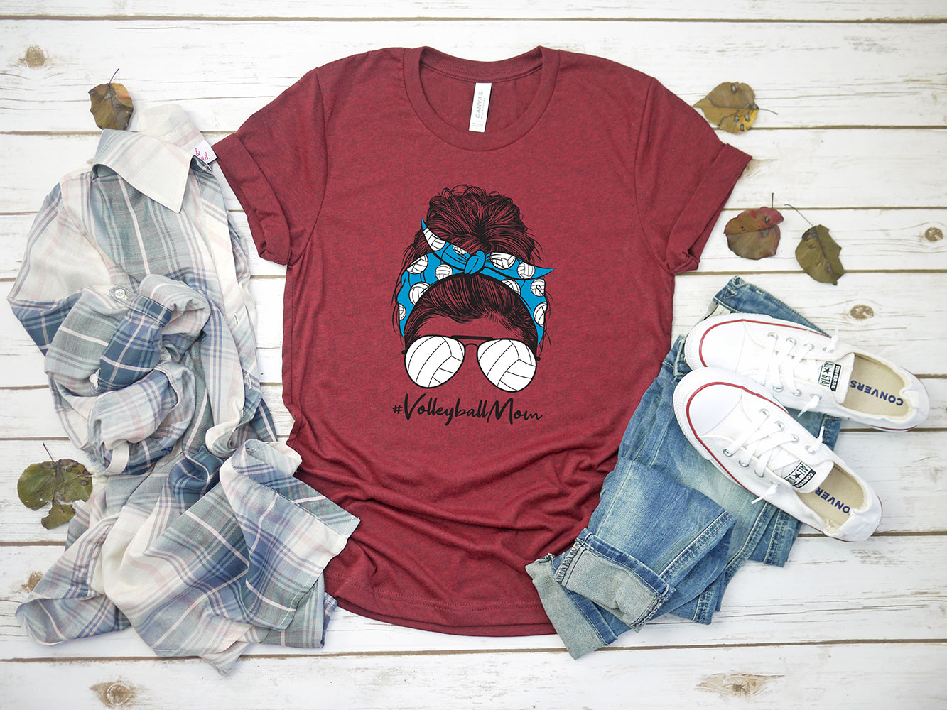 Volleyball Mom Bun T-Shirt