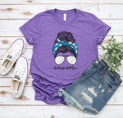 Volleyball Mom Bun T-Shirt