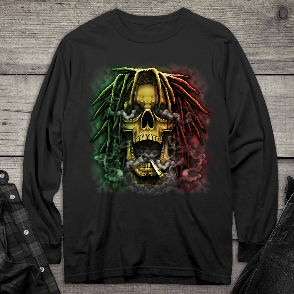 Rasta Skull Long Sleeve Tee