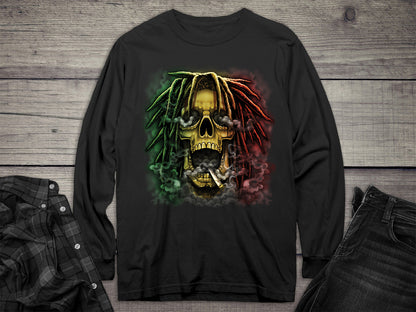 Rasta Skull Long Sleeve Tee