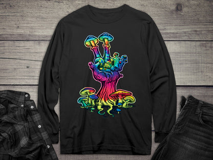 Peace Mushroom Long Sleeve Tee