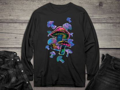 Colorful Mushrooms Long Sleeve Tee