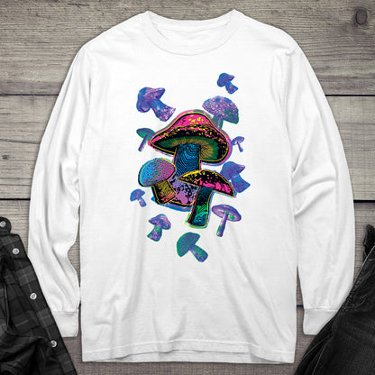 Colorful Mushrooms Long Sleeve Tee