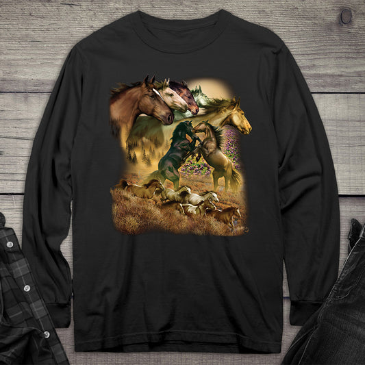 Wild Horses Long Sleeve Tee