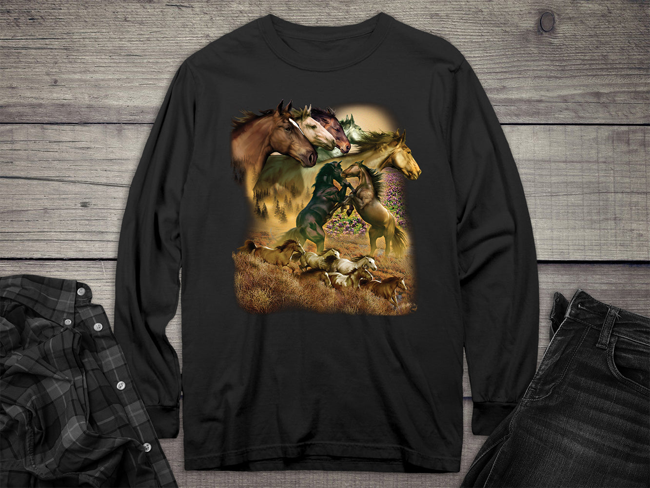 Wild Horses Long Sleeve Tee