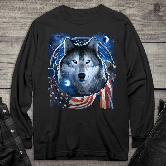 Wolf Dream Flag Long Sleeve Tee