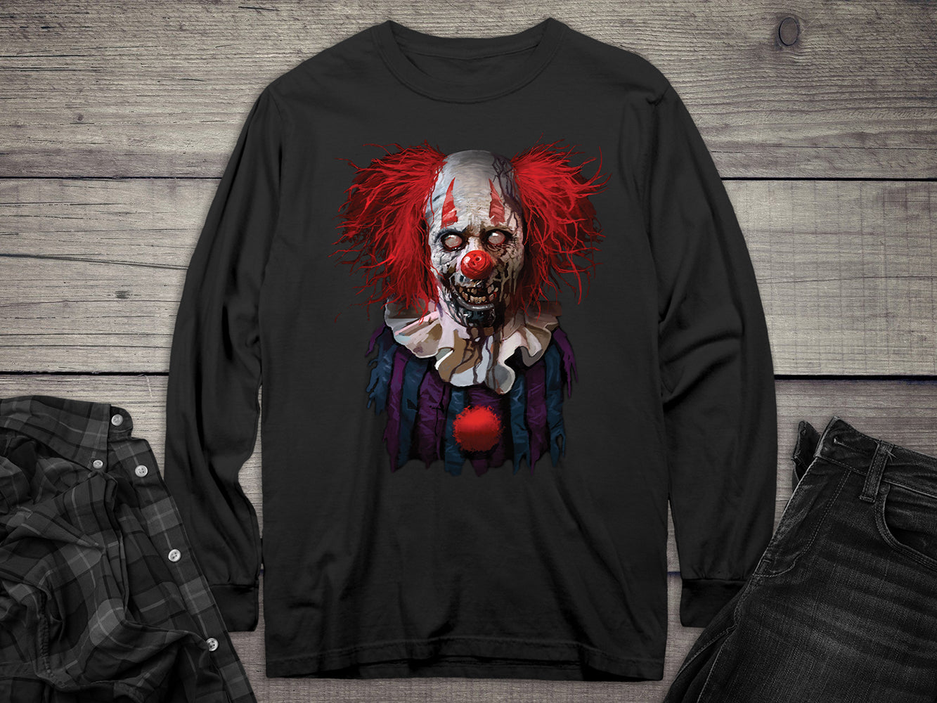 Zombie Clown Long Sleeve Tee