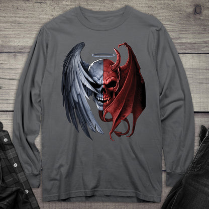 Heaven Hell Skull Long Sleeve Tee